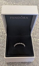 Pandora Stacking Ring with CZ Stones Sterling Silver  Size 54 Boxed + Bag