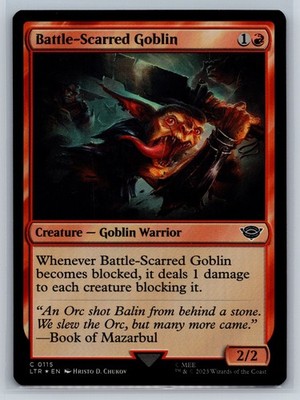 Battle-Scarred Goblin Holo C Universes Beyond: The Lord of the Rings: Tales of M