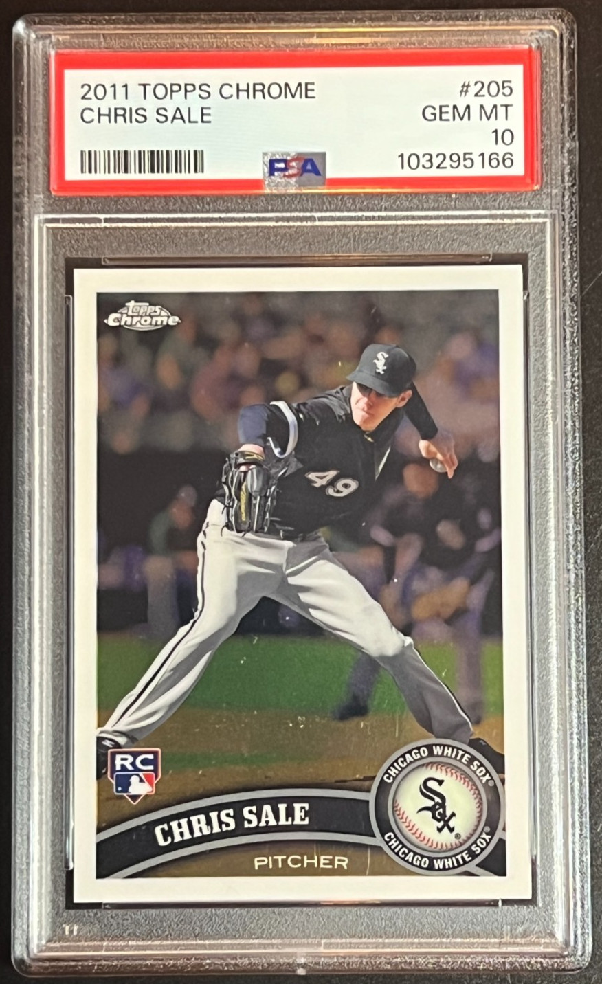 2011 Topps Chrome #205 Chris Sale Rookie RC PSA 10 Gem Mint New Slab