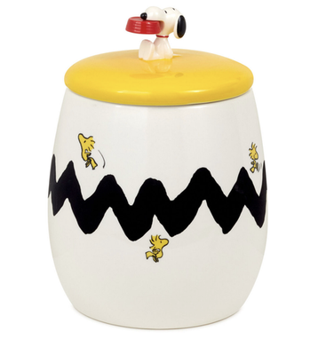 Hallmark Peanuts Snoopy and Woodstock Cookie Jar With Sound New