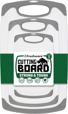 Freshware Cutting Boards for Kitchen, Chopping Board 3-Pack with Different Sizes