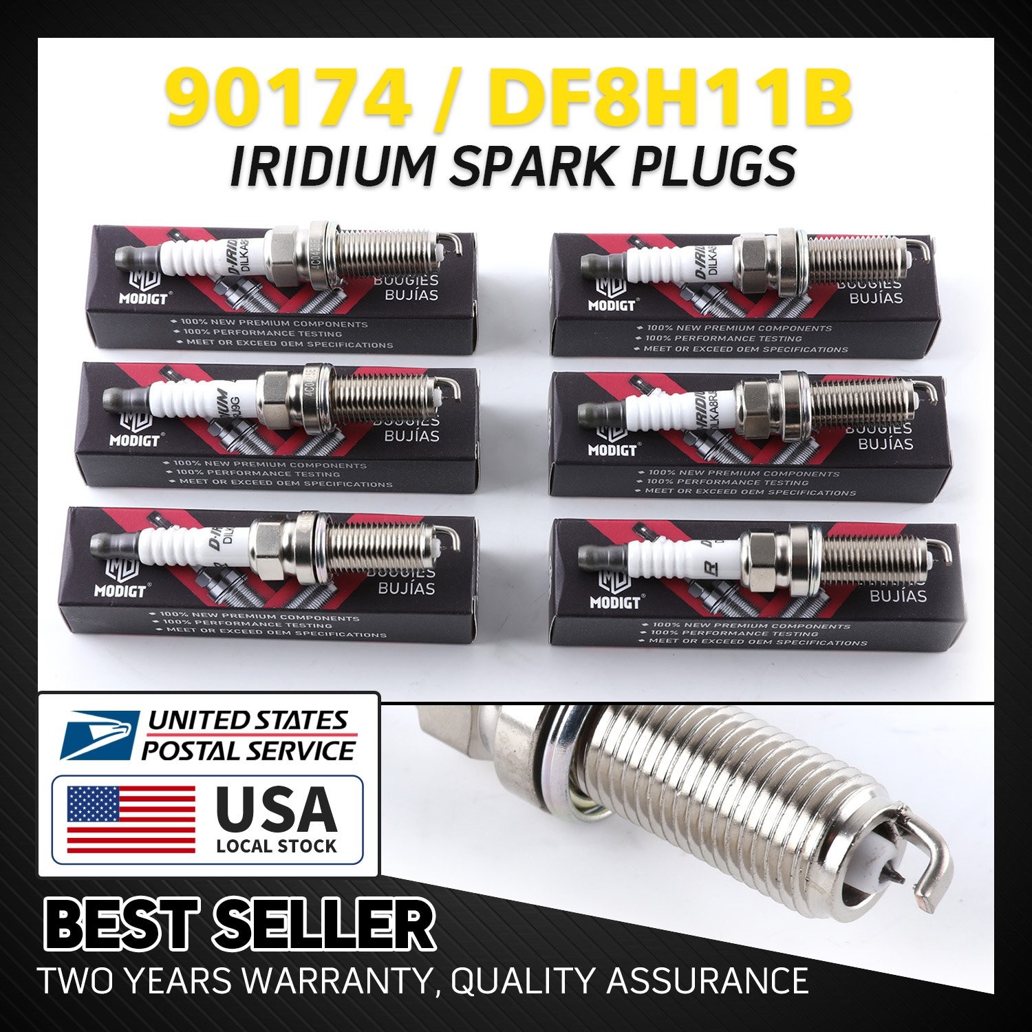 6Pcs High-quality Double Iridium Spark Plugs For NGK 90174 For INFINITI DF8H11B