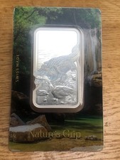 PAMP 1oz Solid Silver Ag Bar 999.9 Fineness - Nature's Grip Nile Crocodile 2026