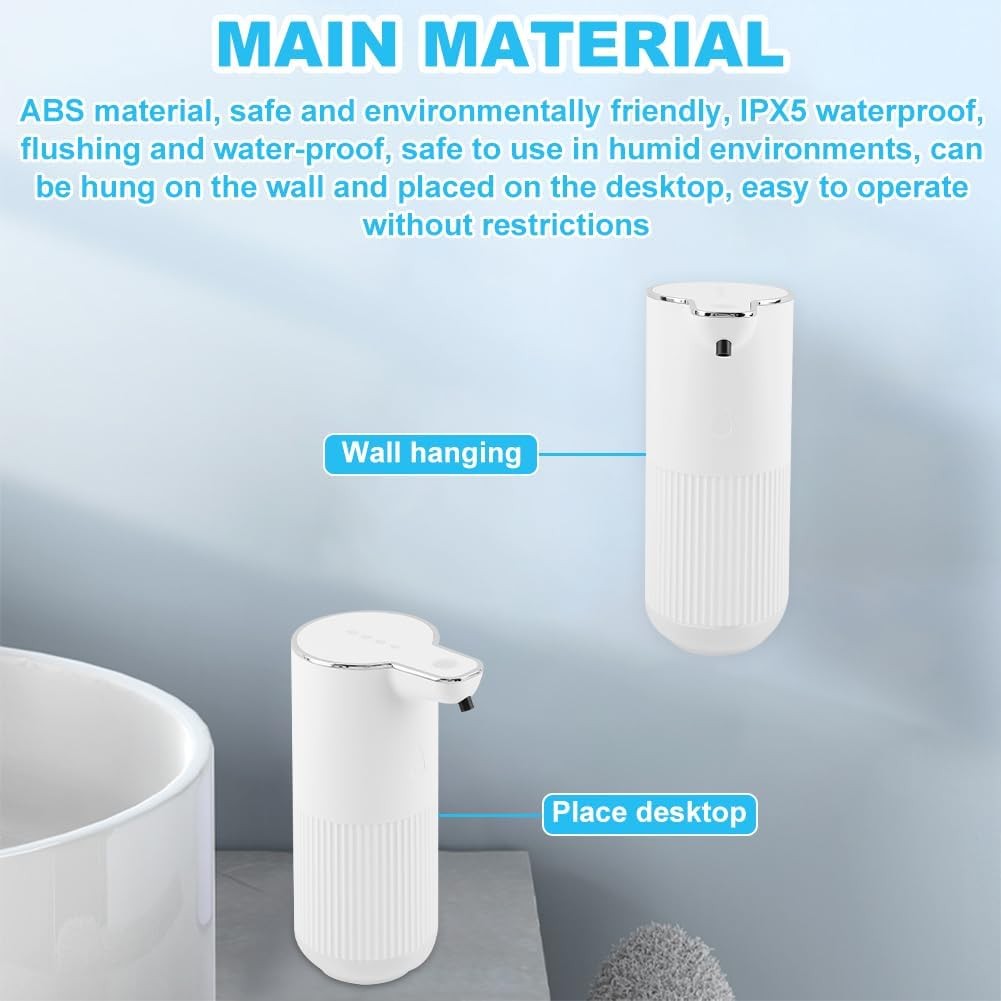 CALIDAKA Automatic Foaming Soap Dispenser,Touchless Soap Dispenser with 4-Level