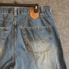 Baggy Mecca Jorts Denim Y2K Streetwear Size 38 Embroidered Baggy Hip Hop