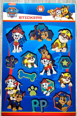 Paw Patrol Sticker Block--6 Seiten Aufkleber/Stickers-Chase,Marshall,Rubble,Skye