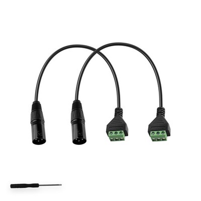 33cm 3Pin XLR Male To 3Pin Terminal Converter Adapter Cable Speaker Mic