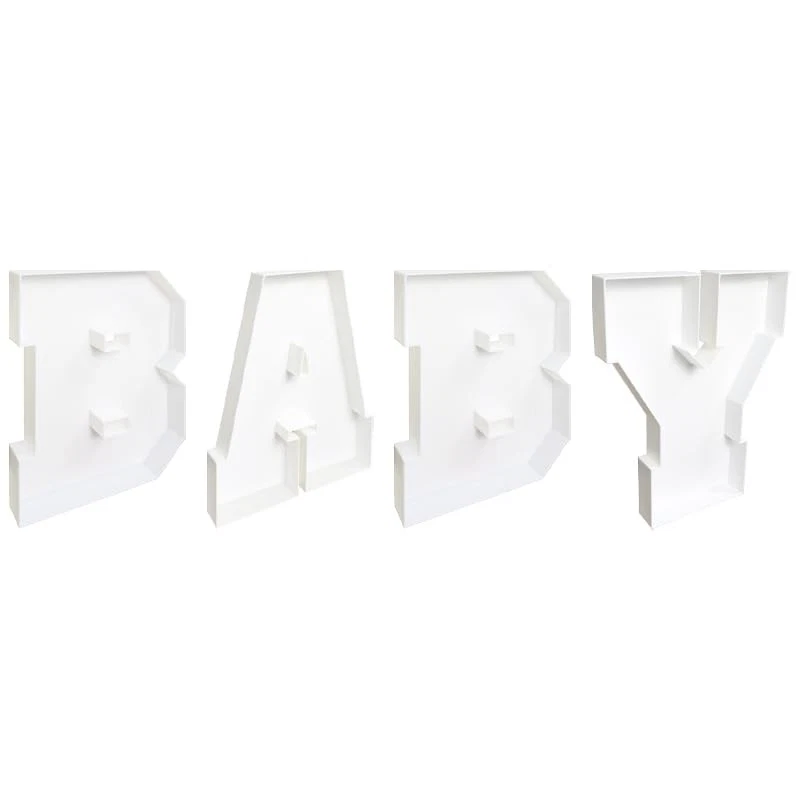 Tablero de letras de plástico rellenable BABY, PLA charcutería acrílico letra... Foto 3 de 4