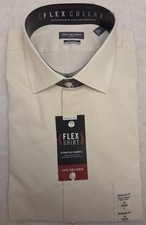 Van Heusen 16 34/35 Men Regular-Fit White Flex-Collar Dress Pocket