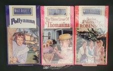 Set of 3 Vintage Walt Disney's Studio Film Collection VHS Tapes.