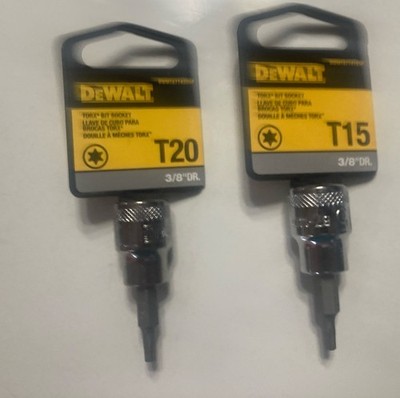 Dewalt Torx Bit 3/8  Drive T15 And T20