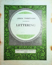 LETTERING 1930s British & Dominions School Drawing Course Bk # 21 Bernard Palmer