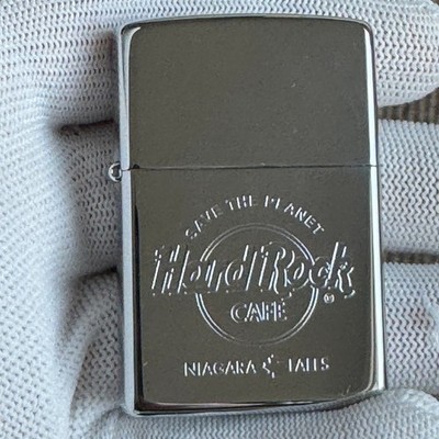 Zippo Lighter Hard Rock Cafe NIAGARA FALLS, CANADA Chrome in Metal-Box new / neu