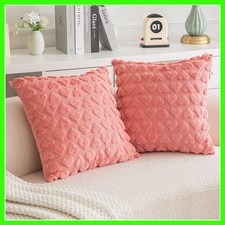 Valentines Pillow Covers 20X20 Inch Set of 2 Valentines Day Decoration Red Heart