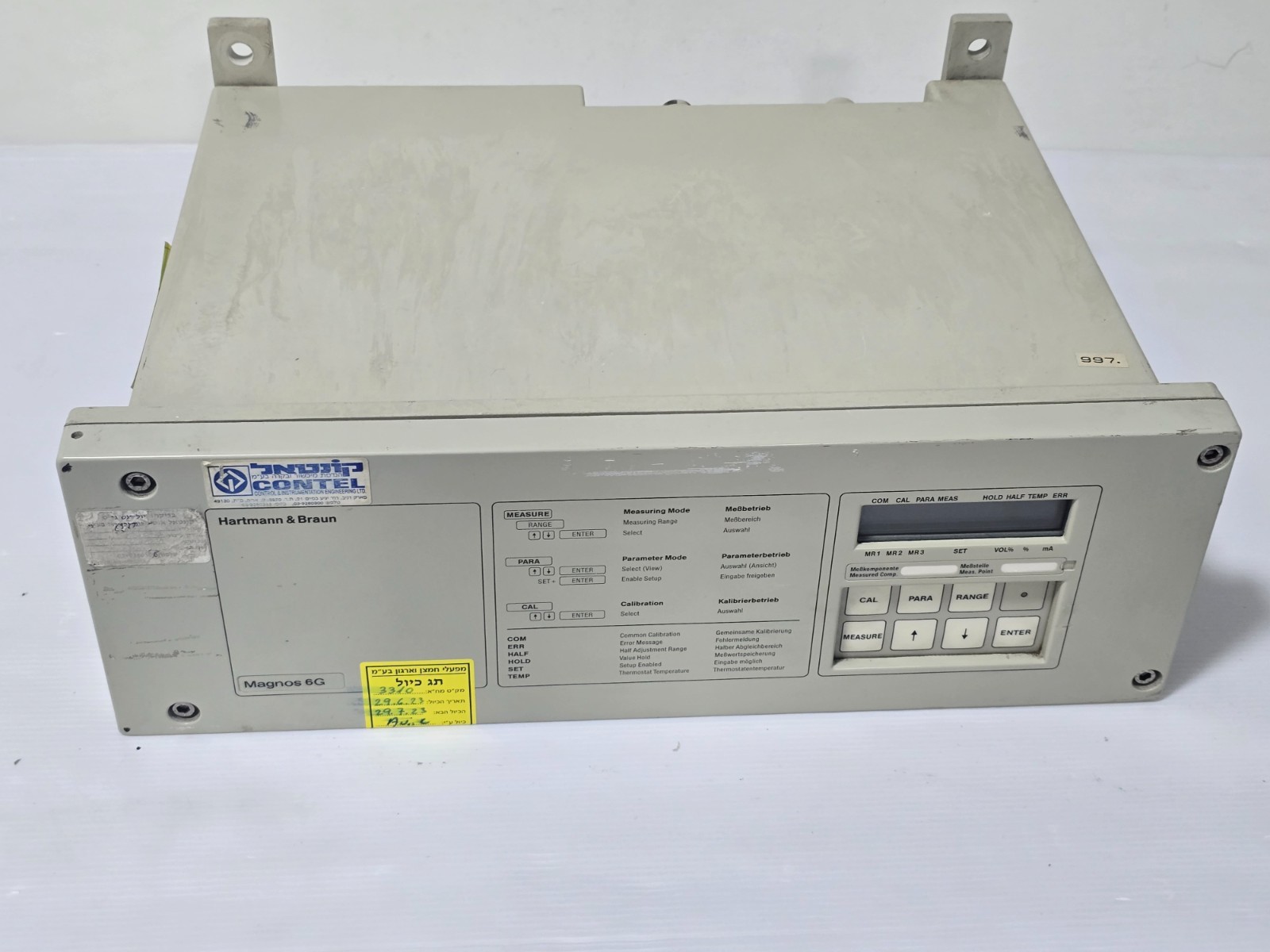 Hartmann & Braun Magnos 6G Gas Analyzer 2-5.1 Oxygen O2 Measurement ABB