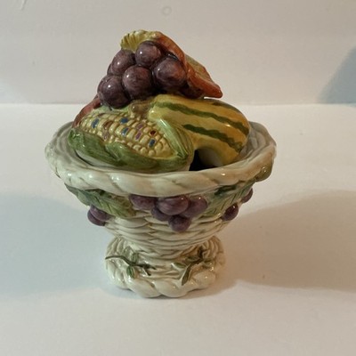 Fitz & Floyd Autumn Bounty Sugar Bowl Harvest Heritage Classic No Spoon