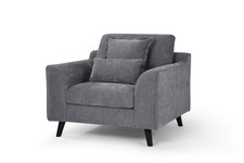 CHEAP SOFAS- Arlo Ash Grey Fabric 3 seater, 2 Seater & Chairs with free delivery