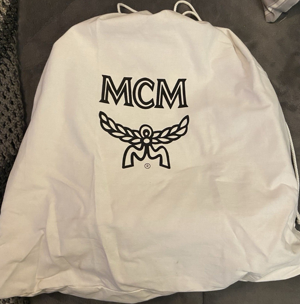 MCM Pink Logo Studded Zip Backpack Gold Hardware Inner  display picture 2