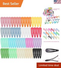 Charming 80-Piece Hair Clip Set - Assorted Colors, Ideal for Kids and Adults