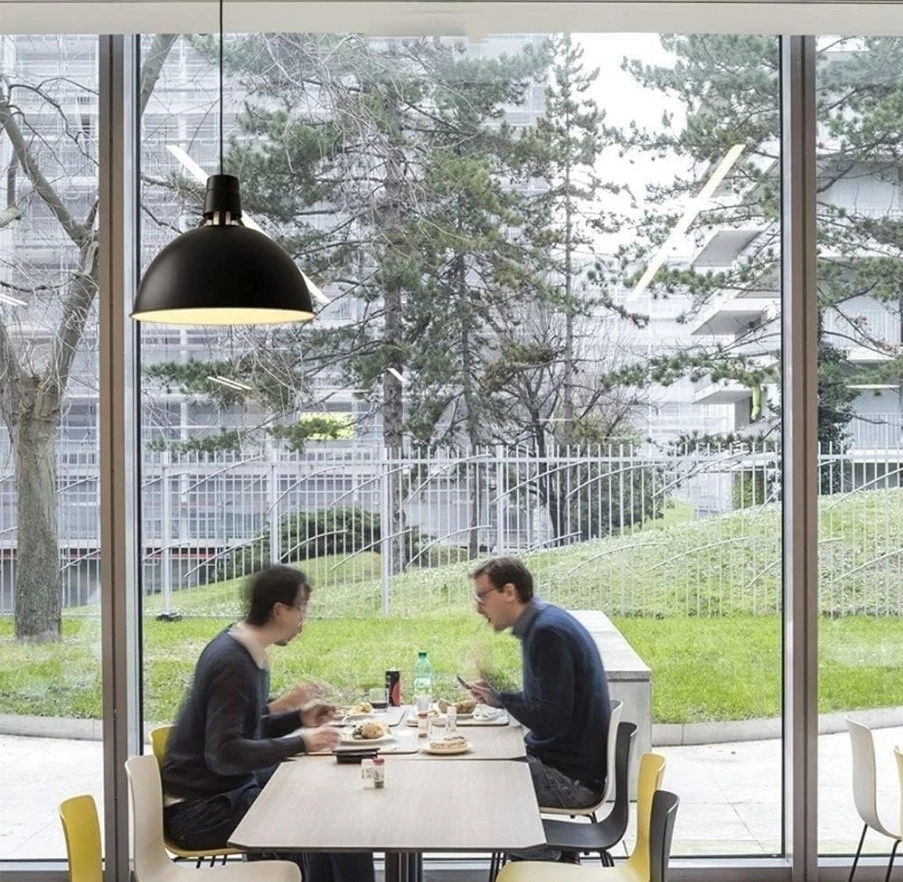 Blucastle Light Office Pendant Lamp 18 inch, 4 Lamp Black Shade / Cream Neck - Image 3 of 4