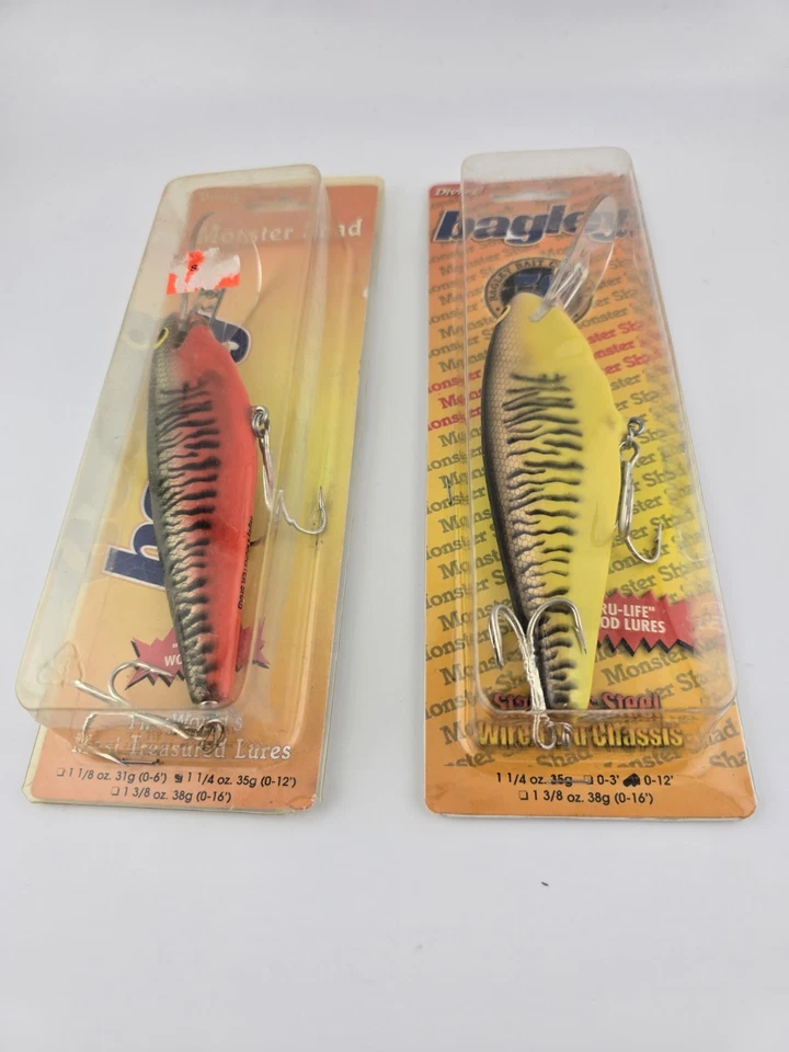 BOGO (2) Bagley Vintage Monster Shad, MSD-LM9 & MSD-LM2 New In Box  - Image 3 of 4