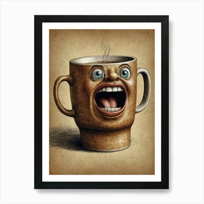 Kaffeetasse 3 Kunstdruck gerahmt Wandbild Poster Leinwanddruck Bild