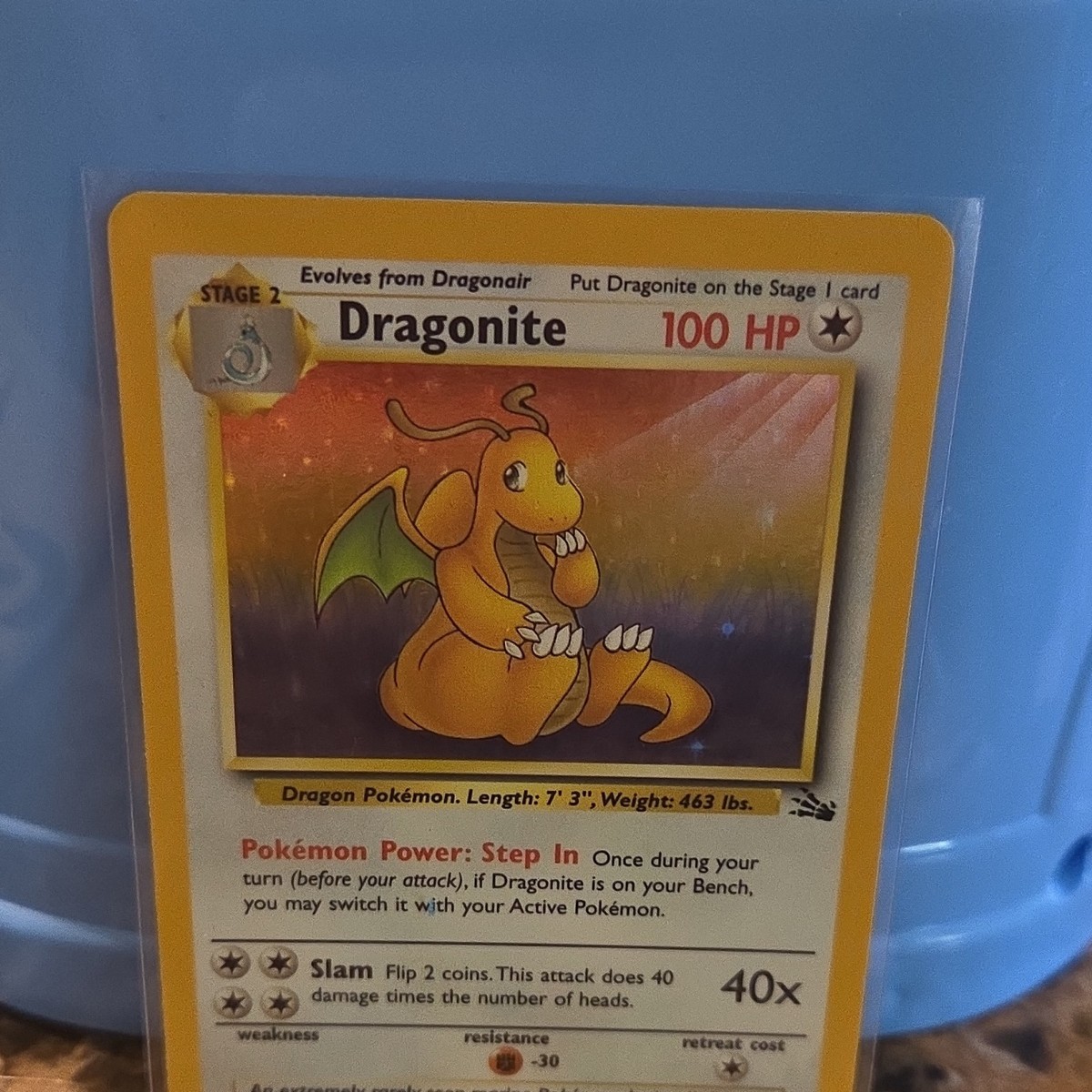 stage 2 dragonite pokemon card Pokémon Dragonite 4/62 Fossil Holo Rare Stage 2 100 HP English Card