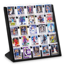 Trading Card Display Stand, 5 Tier Sports Graded Card Display, Wooden Trading...