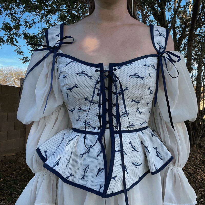 Hand-Made One of a Kind Historical-Inspired Lace Up Corset Renaissance Mideval