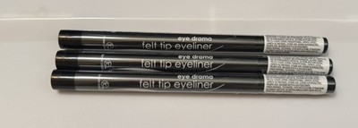 Femme Couture EYE DRAMA  Felt Tip Intense BLACK Eye Liner  (LOT OF 3)