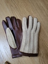 Pair Of Vintage Driving Gloves Faux Leather Size Medium