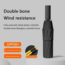 Heavy Duty 24 Bone Umbrella Windproof UV Protection Folding Sunshade Sun