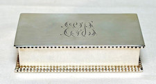 Antique Victorian Sterling Silver Gorham Stamp Box Trinket Box Monogramed M 716