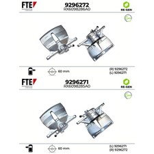 2X FTE BREMSSATTEL SATZ VORNE LINKS+RECHTS passend für AUDI A3 Q2