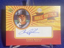 2004 Upper Deck Play Ball Rookie Portfolio Signatures Chris Aguila Auto RC