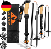 Alpenfux WanderstöCke Faltbar, TrekkingstöCke, Nordic Walking StöCke, Leicht Und