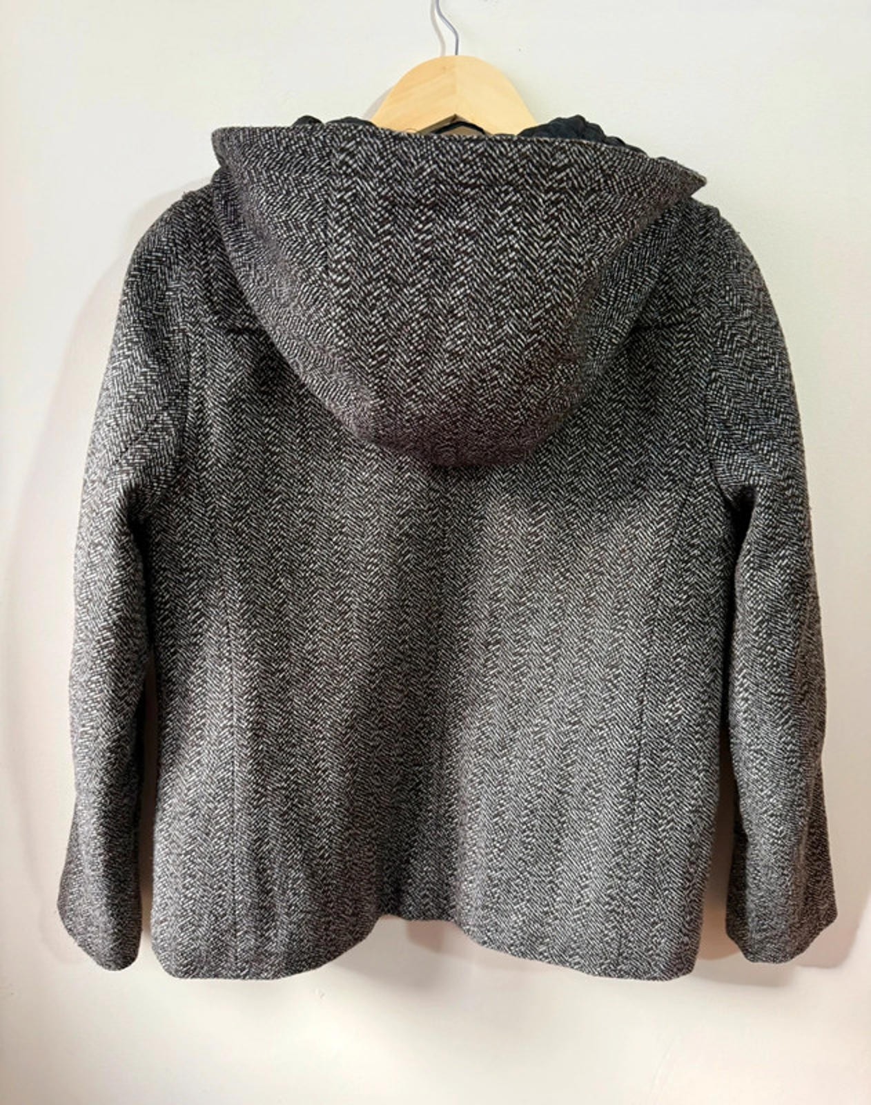 Winter Gap Wool-Blend Herringbone Hooded Jacket 6… - image 6