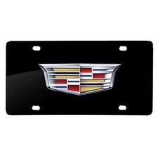 Cadillac Crest Logo Full-color Uv Graphic Black Stainless Steel License Plate Cadillac Crest Logo Full-color Uv Graphic Black Stainless Steel License Plate