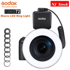 US Godox Ring72 Macro LED Ring Light 5600K Studio Light Fr DSLR Canon Nikon Sony