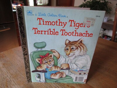Timothy Tigers Terrible Toothache by Jan Wahl Little Golden Book (1988) 1st Ed