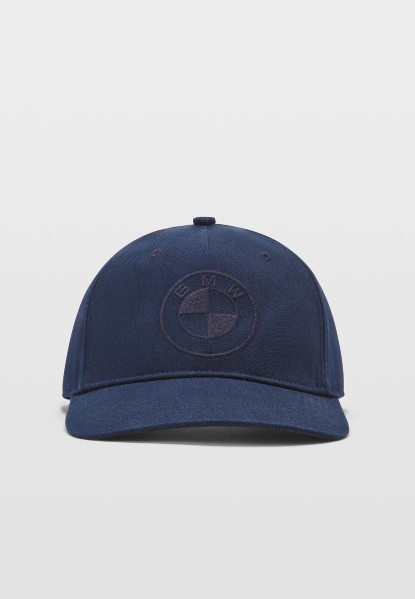 BMW Genuine Baseball Cap Hat Logo Tonal Dark Blue Adjustable  