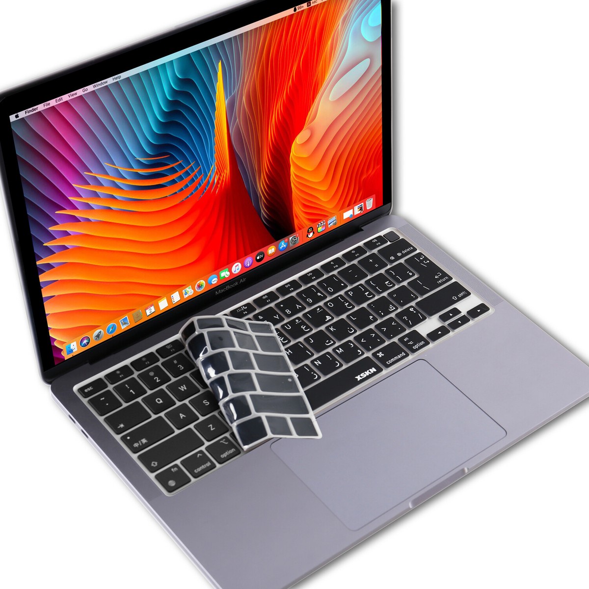 XSKN Arabic Keyboard Cover for 2020 Macbook Air 13.3 with Touch ID