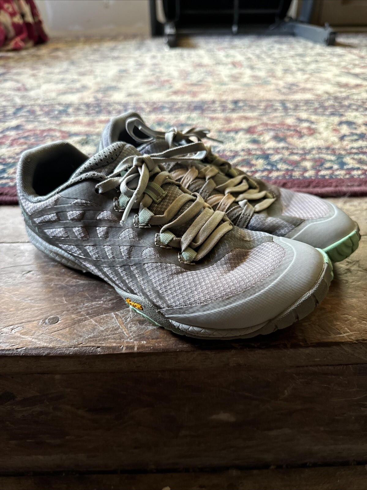 Merrell Donna Trail Glove 4 Scarpe da Corsa Grigio Sneakers a Piedi Nudi Trail Taglia 6 5