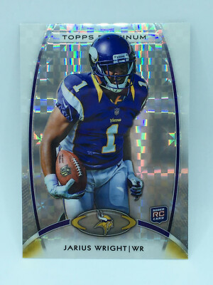 Jarius Wright 2012 Topps Platinum Xfractors #135 Minnesota Vikings Rookie RC