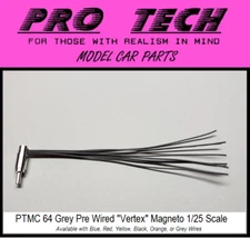 PTMC 64 GRY Wired Vertex Magneto Machined Aluminum 1:25 LBR Model Parts PRO TECH