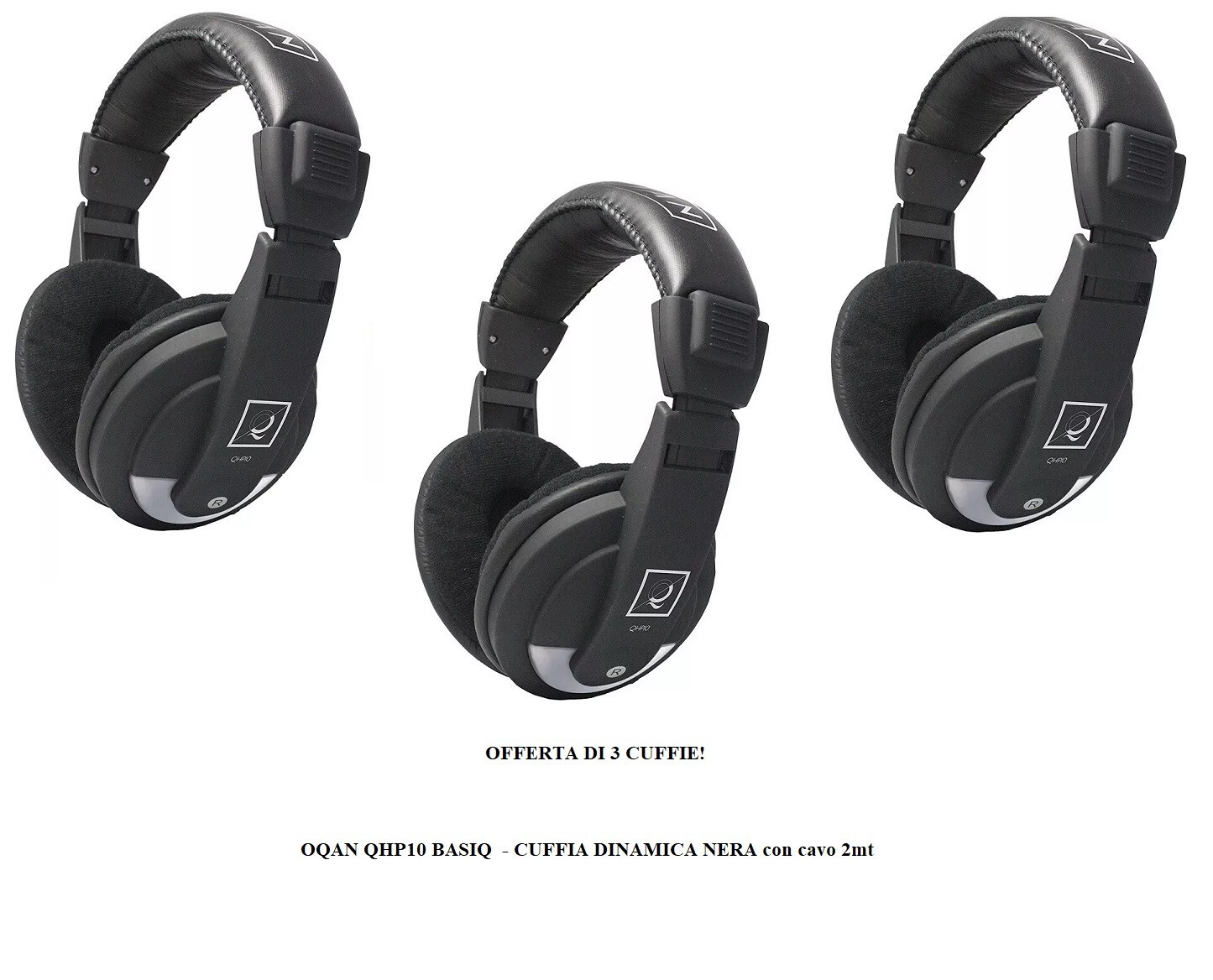 OQAN QHP10 BASIQ Offerta 3 Cuffie DJ e Studio | Prezzo Imbattibile