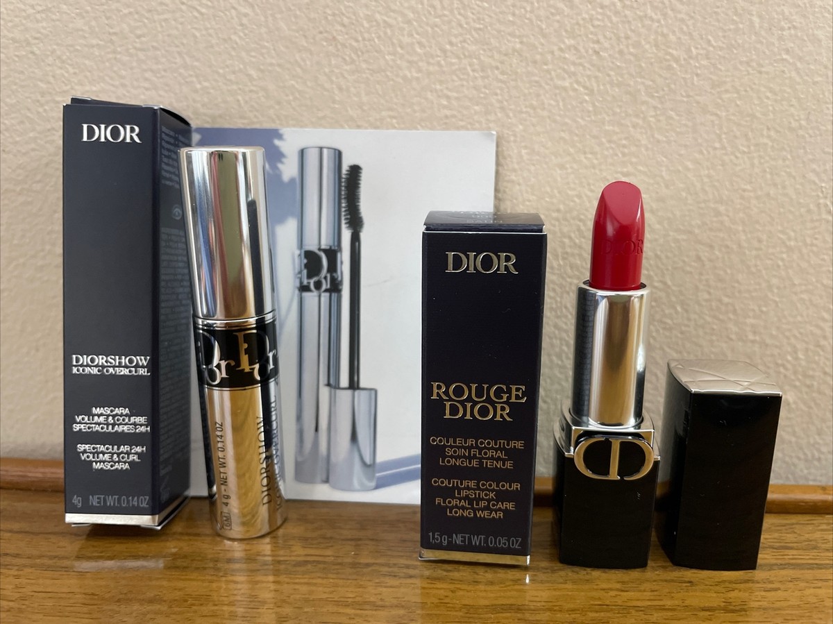 DIORリップ Dior Rouge Lipstick 999 Satin Mini 1.5g + Diorshow Iconic
