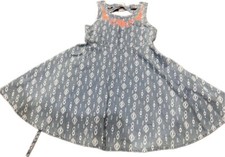 Justice for Girls Diamond Denim Flower Dress Size 10 NWT Back to School