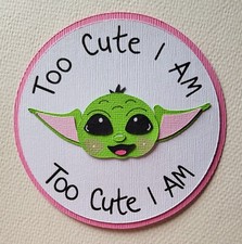 Baby Yoda Title. Scrapbook, Card making Paper Piecing