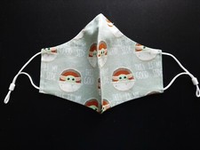 Baby Yoda Adult Face Mask / Handmade / Reusable / Washable